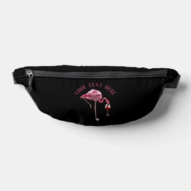 Personalisiert Flamingo Wine Drinker Novelty Bauchtasche (Ablage )
