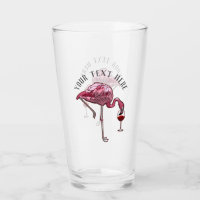 Personalisiert Flamingo Wine Drinker Novelty