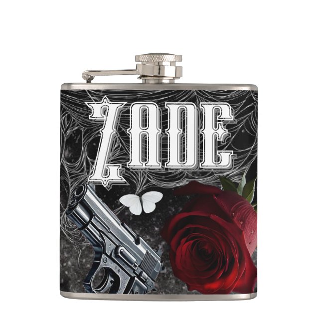 Personalisiert Flask Haunting Adeline Zade Meadows Flachmann (Vorderseite)