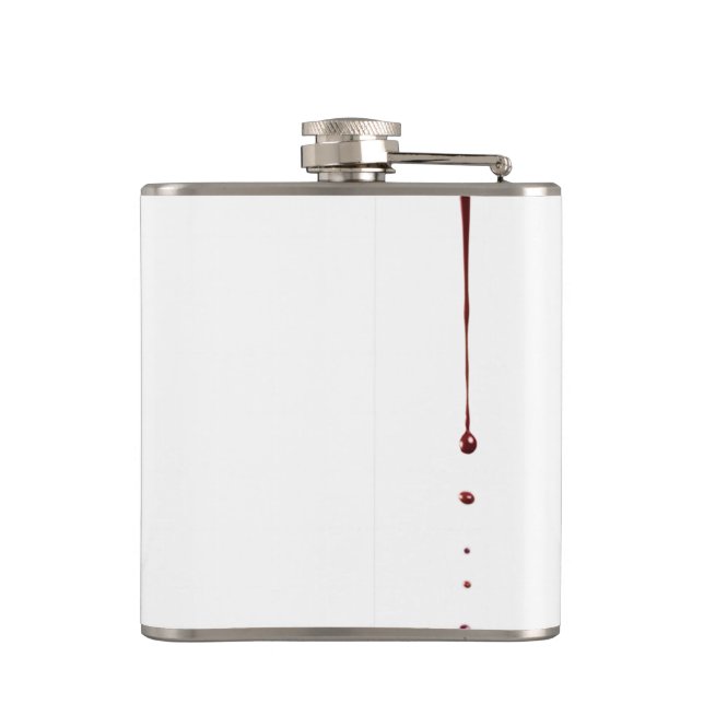 Personalisiert Flask zombie Blut Tropfen vampire G Flachmann (Rückseite)