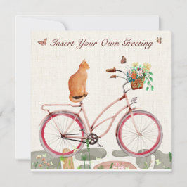 Personalisiert Flat Card Chat à Vélo