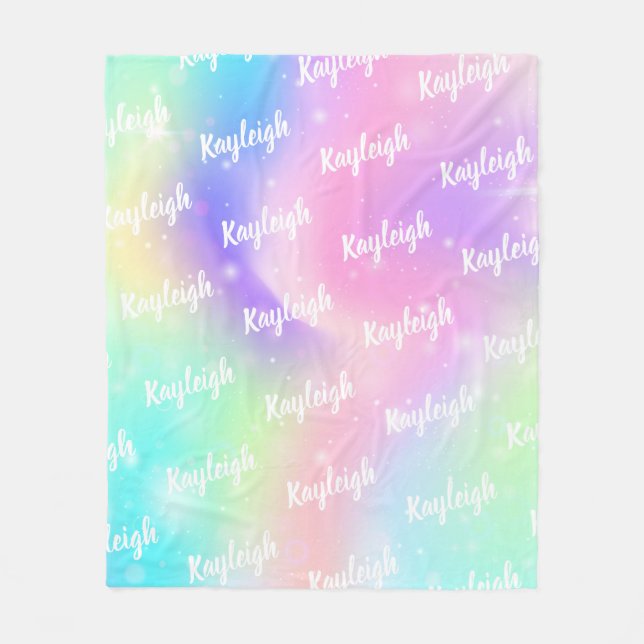 Personalisiert Fleece Blanket Girls farbenfroh  (Vorderseite)