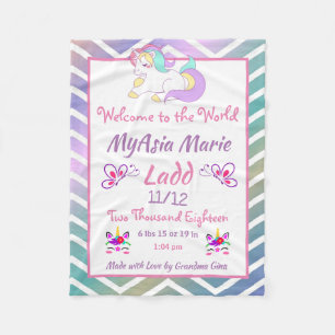 Personalisiert Fleece Blanket Unicorn