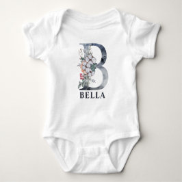 Personalisiert Floral Baby Girl Name Baby Initial Baby Strampler