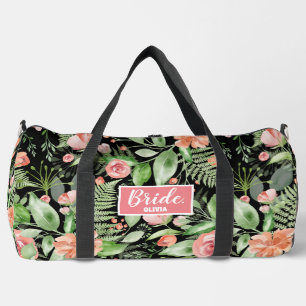 Personalisiert Floral Bachelorette Bride Duffle Bag