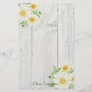 Personalisiert Floral Daisies Briefpapier
