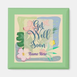 Personalisiert Floral Get Well Magnet