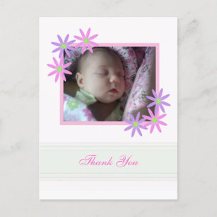 Personalisiert Floral Vielen Dank Postcard Postkarte