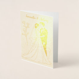Personalisiert Foil Wedding Card Folienkarte