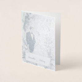 Personalisiert Foil Wedding Card Folienkarte