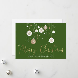 Personalisiert Foiled MerChristmas Ornaments Holi Feiertagskarte