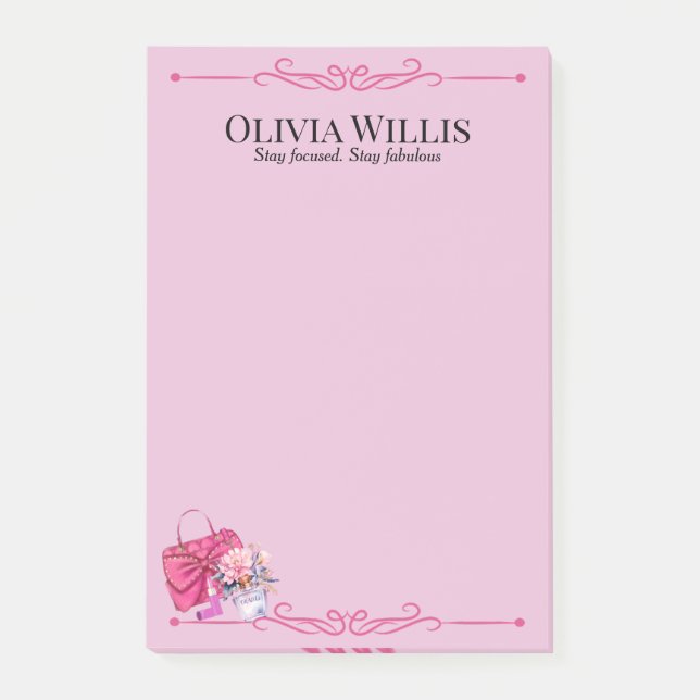 Personalisiert "Fokussiert Bleibe. Fabulous bleibe Post-it Klebezettel (Vorderseite)