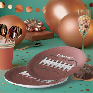 Personalisiert Football 9" Round Paper Teller