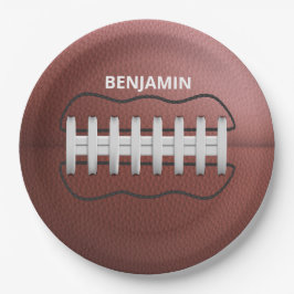 Personalisiert Football 9" Round Paper Teller