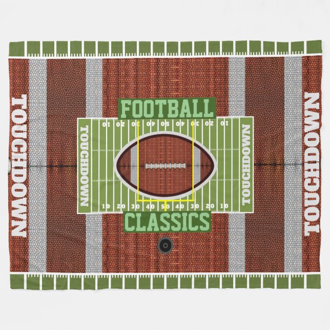 Personalisiert Football Classics Fleece Blanket (Vorderseite (Horizontal))