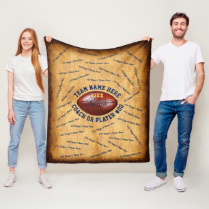 Personalisiert Football Coach Geschenk Ideen oder  Fleecedecke