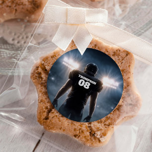 Personalisiert Football Geburtstagspartei Runder Aufkleber