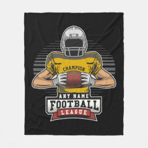 Personalisiert Football League Player Champ Fleecedecke