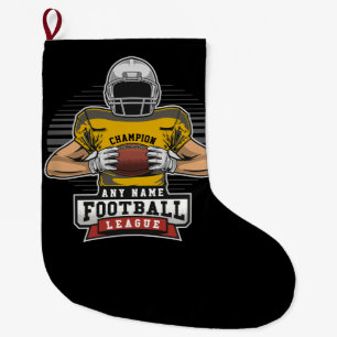 Personalisiert Football League Player Champ Großer Weihnachtsstrumpf