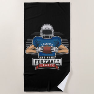 Personalisiert Football League Player Champ Strandtuch
