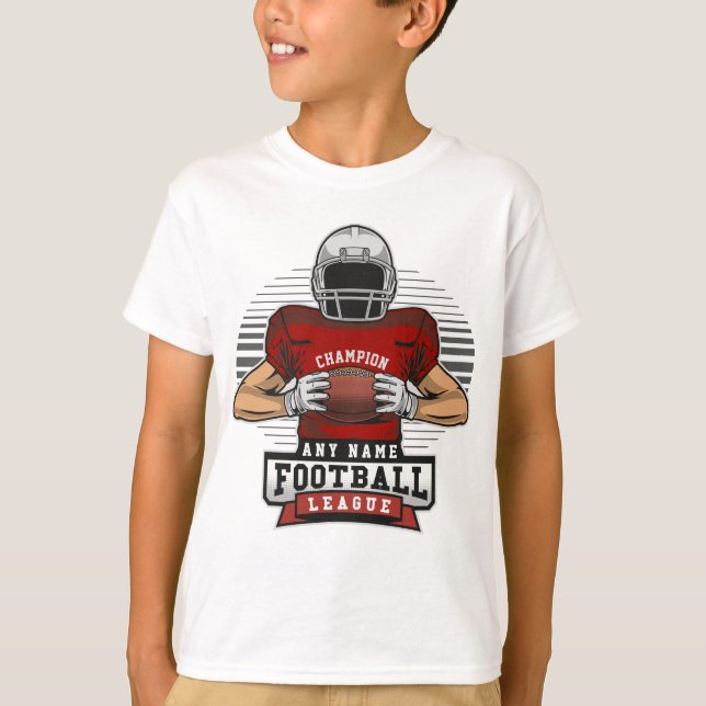 Personalisiert Football League Player Champ T-Shirt (Vorderseite)