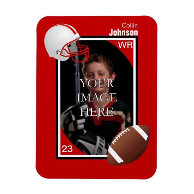 Personalisiert Football Magnet (Vertikal)