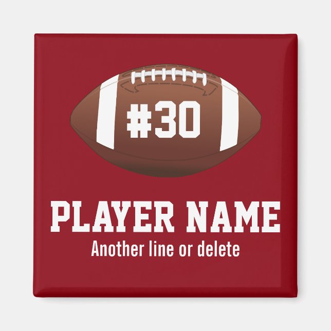 Personalisiert Football Team Name Jersey Nummer Magnet (Vorne)