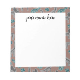 Personalisiert Fossilisierte Dinosaurier Notepad Notizblock