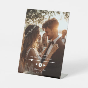 Personalisiert, Foto, erstes Lied, Hochzeitssymbol Sockelschild