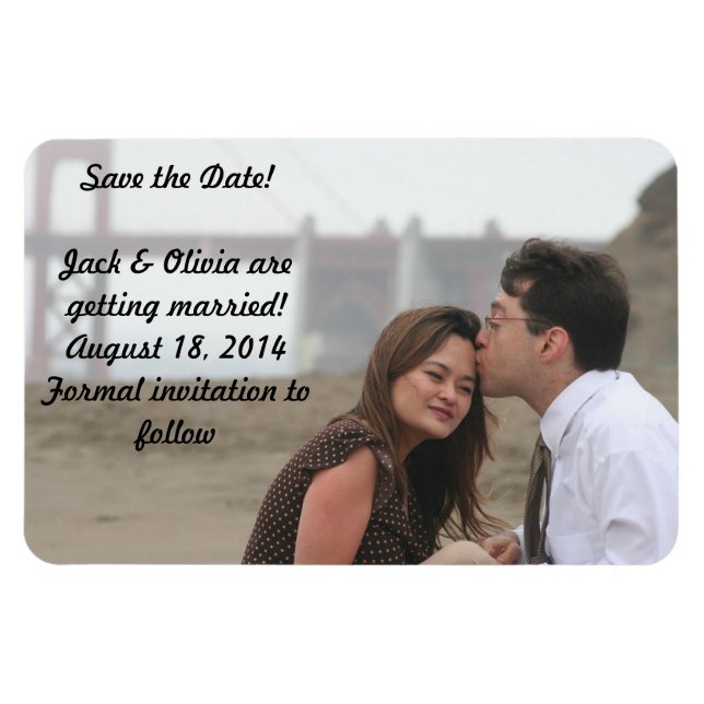 Personalisiert Foto Magnet - Save the Date (Horizontal)