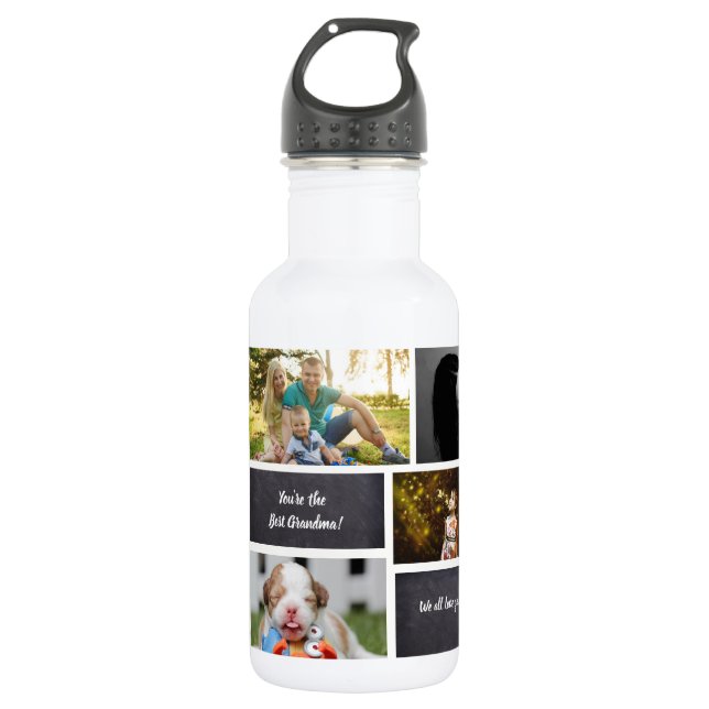 Personalisiert, FotoCollage, kundenspezifisch Trinkflasche (Vorderseite)