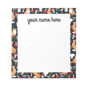 Personalisiert Fox Editor Notizblock