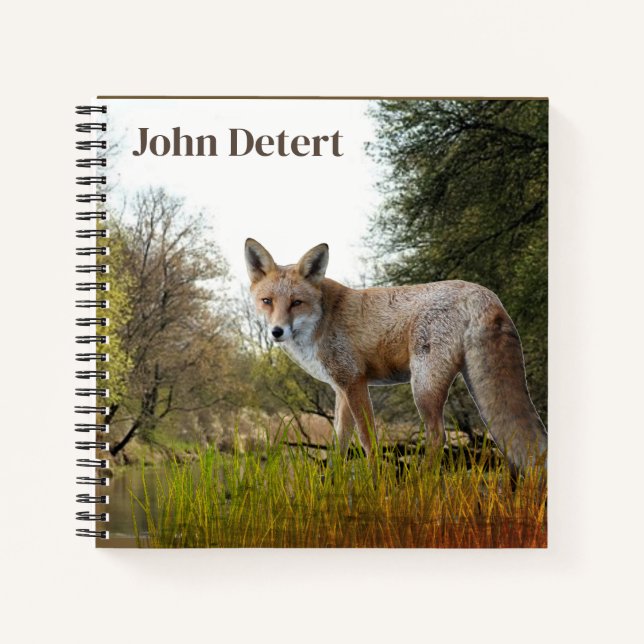 Personalisiert Fox im Woods Journal-Notebook Notizbuch (Vorderseite)