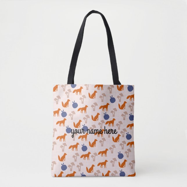 Personalisiert Fox Tote Bag (Vorderseite)