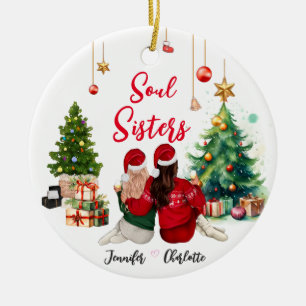 Personalisiert Friend 2024 Weihnachtsdekoration Keramik Ornament