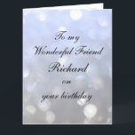 Personalisiert Friend Geburtstag Karte<br><div class="desc">Schöne Personalisierte Glückwunsch zum Geburtstag Friend Grußkarte.</div>