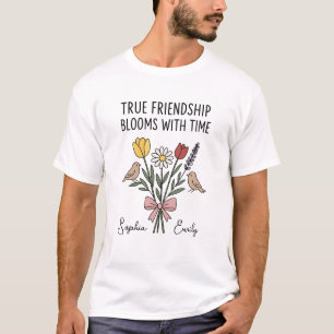 Personalisiert Friendly Blumenbezeichnungen T-Shirt