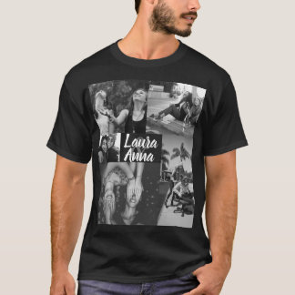 Personalisiert Friends Black & White Foto Collage T-Shirt
