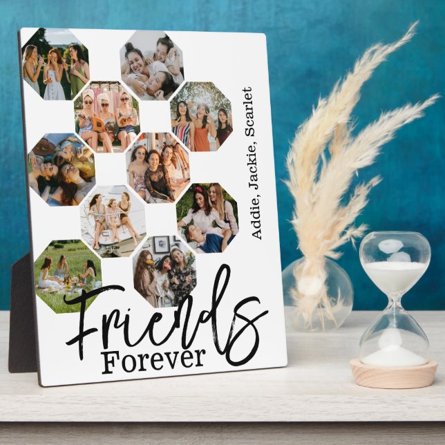 Personalisiert Friends Forever Name 10 Foto Collag Fotoplatte (Seite)