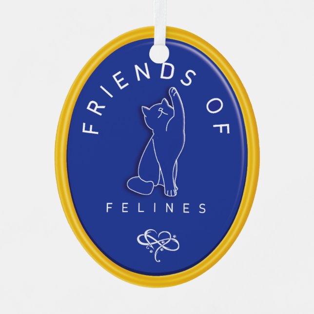 Personalisiert Friends of Felines Ornament (Vorderseite)