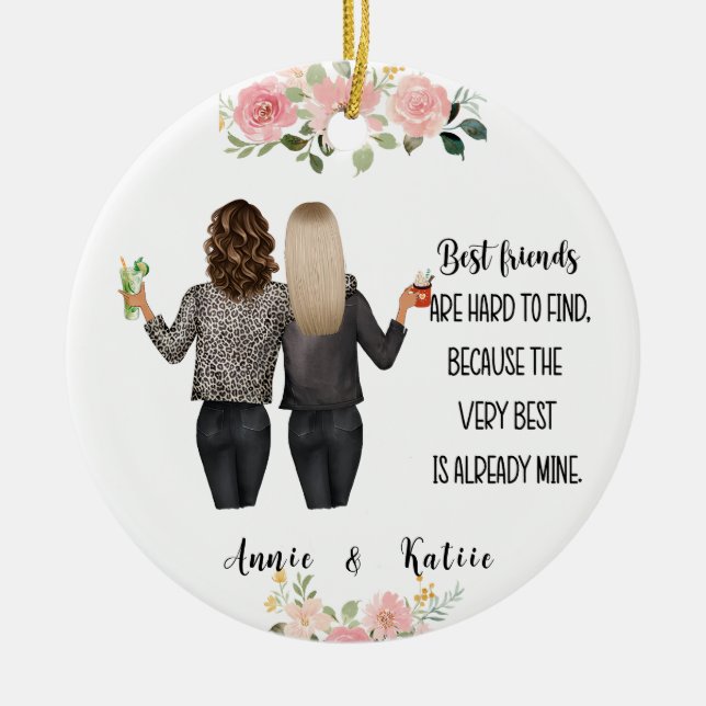 Personalisiert Friendship Weihnachten Keramik Ornament (Vorne)