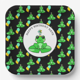 Personalisiert Frog zum Geburtstag Pappteller