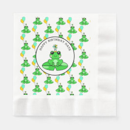Personalisiert Frog zum Geburtstag Serviette