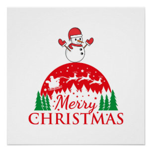 Personalisiert frohe und helle Weihnachten Poster
