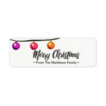 Personalisiert, frohe Weihnachten, Familie, Aquare