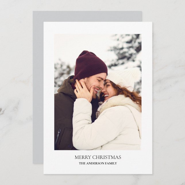 Personalisiert Frohe Weihnachten Foto (Vorne/Hinten)