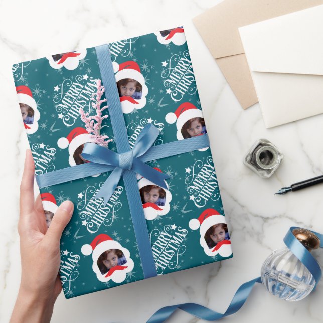 Personalisiert Frohe Weihnachten Foto Geschenkpapier (Schenken)