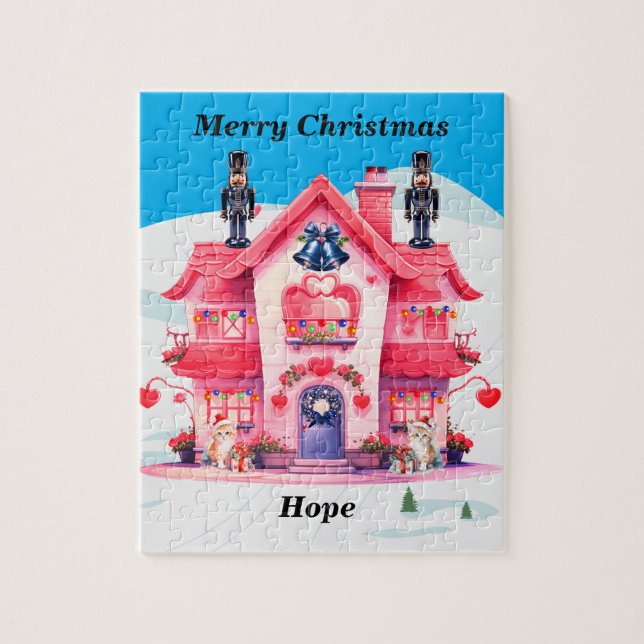 Personalisiert Frohe Weihnachten Jigsaw Puzzle (Vertikal)