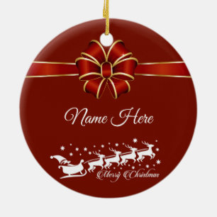 Personalisiert frohe Weihnachten Keramik Ornament