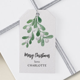 Personalisiert frohe Weihnachten Mistletoe Geschenkanhänger